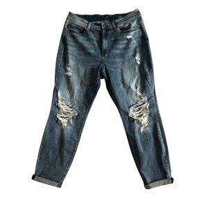 Judy Blue Women's Sz 18 Distressed Boyfriend Denim Jeans Relaxed Fit Stretch